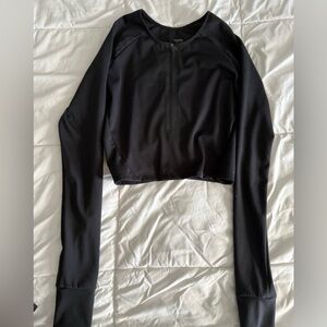 BuffBunny Midnight Black Zip-Up Top